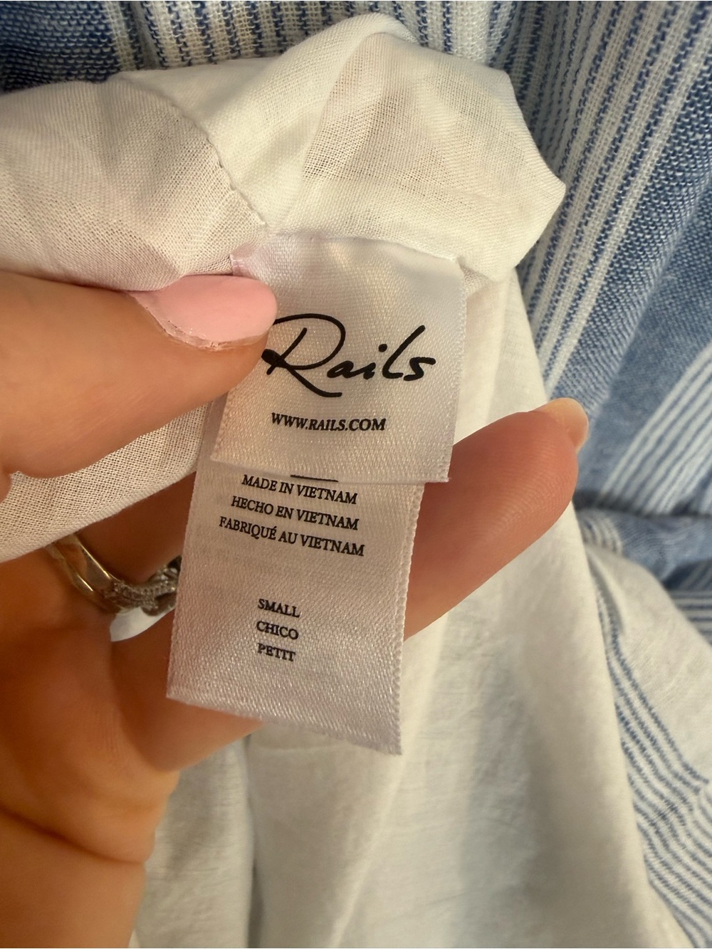 Rails Ashlyn Nevis Striped Linen Blend Midi Dress - Picture 9 of 10